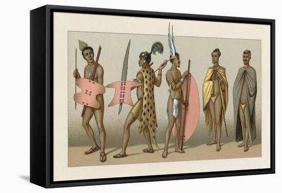 Africa Costume-French School-Framed Stretched Canvas