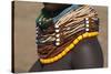 Africa, Ethiopia, Southern Omo Valley, Nyangton Tribe. Detail of a Nyangton woman's necklace.-Ellen Goff-Stretched Canvas