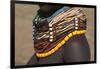 Africa, Ethiopia, Southern Omo Valley, Nyangton Tribe. Detail of a Nyangton woman's necklace.-Ellen Goff-Framed Photographic Print