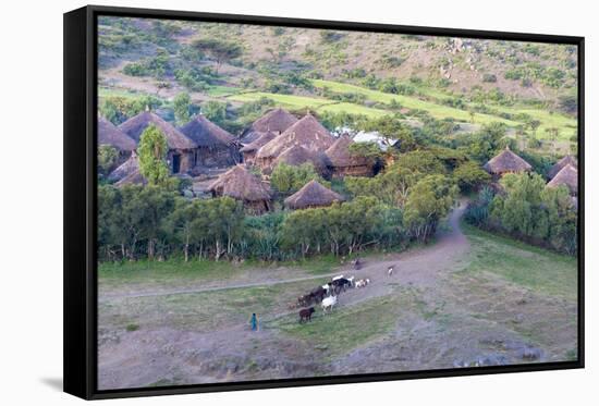 Africa, Ethiopian Highlands, Eastern Amhara, Near Lalibela. Village Near Lalibela-Ellen Goff-Framed Stretched Canvas