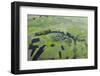 Africa, Ethiopian Highlands, Western Amhara. Aerial View of Village and Fields-Ellen Goff-Framed Premium Photographic Print