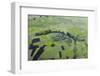 Africa, Ethiopian Highlands, Western Amhara. Aerial View of Village and Fields-Ellen Goff-Framed Premium Photographic Print