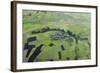 Africa, Ethiopian Highlands, Western Amhara. Aerial View of Village and Fields-Ellen Goff-Framed Photographic Print