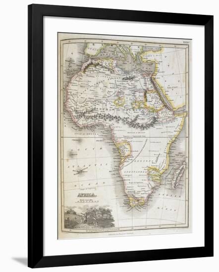 Africa, from A General Atlas of the Several Empires, Kingdoms and States in the World, 1830-N R Hewitt-Framed Giclee Print