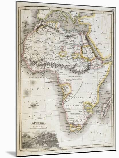 Africa, from A General Atlas of the Several Empires, Kingdoms and States in the World, 1830-N R Hewitt-Mounted Giclee Print