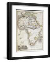 Africa, from A General Atlas of the Several Empires, Kingdoms and States in the World, 1830-N R Hewitt-Framed Premium Giclee Print