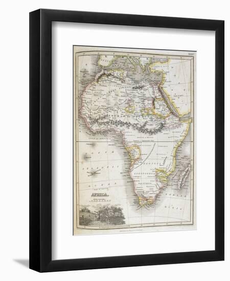 Africa, from A General Atlas of the Several Empires, Kingdoms and States in the World, 1830-N R Hewitt-Framed Premium Giclee Print