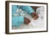 Africa, Gambia, Banjul. Close-up of Woman tying fabric for dyeing.-Alida Latham-Framed Photographic Print