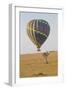 Africa, Kenya, Masai Mara National Reserve. Hot air balloon over savannah.-Emily Wilson-Framed Photographic Print