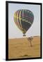 Africa, Kenya, Masai Mara National Reserve. Hot air balloon over savannah.-Emily Wilson-Framed Photographic Print