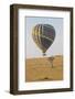 Africa, Kenya, Masai Mara National Reserve. Hot air balloon over savannah.-Emily Wilson-Framed Photographic Print