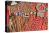 Africa, Kenya, Masai Mara National Reserve, Masai tribal jewelry and ornamentation.-Emily Wilson-Stretched Canvas