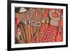 Africa, Kenya, Masai Mara National Reserve, Masai tribal jewelry and ornamentation.-Emily Wilson-Framed Photographic Print