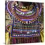 Africa, Kenya, Masai Mara National Reserve. Masai tribal jewelry and ornamentation.-Emily Wilson-Stretched Canvas