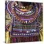 Africa, Kenya, Masai Mara National Reserve. Masai tribal jewelry and ornamentation.-Emily Wilson-Stretched Canvas