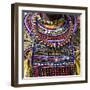 Africa, Kenya, Masai Mara National Reserve. Masai tribal jewelry and ornamentation.-Emily Wilson-Framed Photographic Print