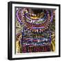 Africa, Kenya, Masai Mara National Reserve. Masai tribal jewelry and ornamentation.-Emily Wilson-Framed Photographic Print