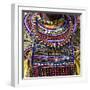 Africa, Kenya, Masai Mara National Reserve. Masai tribal jewelry and ornamentation.-Emily Wilson-Framed Photographic Print