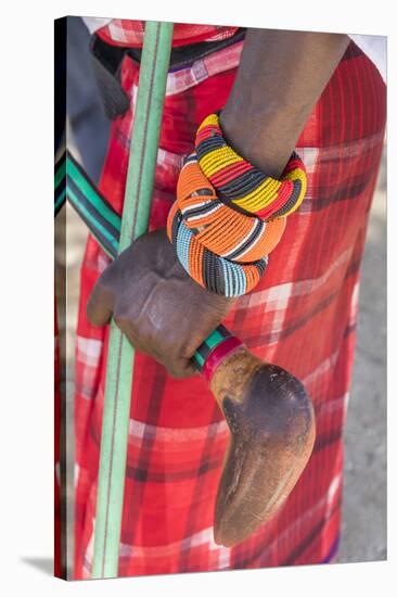 Africa, Kenya, Samburu National Reserve. Tribal handicrafts, jewelry.-Emily Wilson-Stretched Canvas