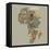 Africa Map and Travel Eps 10 Format-Sajja-Framed Stretched Canvas