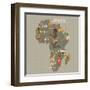 Africa Map and Travel Eps 10 Format-Sajja-Framed Art Print