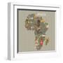 Africa Map and Travel Eps 10 Format-Sajja-Framed Art Print