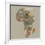 Africa Map and Travel Eps 10 Format-Sajja-Framed Art Print