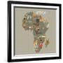 Africa Map and Travel Eps 10 Format-Sajja-Framed Art Print