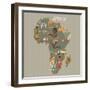 Africa Map and Travel Eps 10 Format-Sajja-Framed Art Print