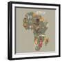 Africa Map and Travel Eps 10 Format-Sajja-Framed Art Print