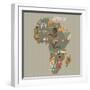 Africa Map and Travel Eps 10 Format-Sajja-Framed Art Print