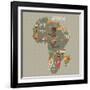 Africa Map and Travel Eps 10 Format-Sajja-Framed Art Print