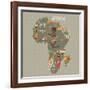 Africa Map and Travel Eps 10 Format-Sajja-Framed Art Print