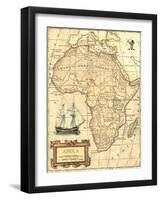 Africa Map-Vision Studio-Framed Art Print