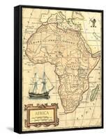 Africa Map-Vision Studio-Framed Stretched Canvas