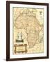 Africa Map-Vision Studio-Framed Art Print