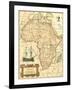 Africa Map-Vision Studio-Framed Art Print