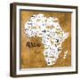 Africa Map-Patricia Pinto-Framed Art Print