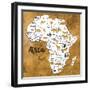 Africa Map-Patricia Pinto-Framed Art Print