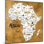 Africa Map-Patricia Pinto-Mounted Art Print