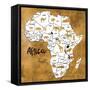 Africa Map-Patricia Pinto-Framed Stretched Canvas