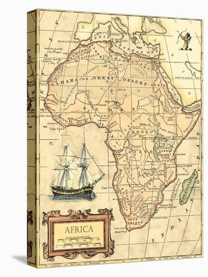 Africa Map-Vision Studio-Stretched Canvas