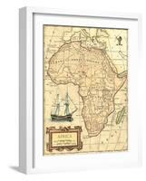 Africa Map-Vision Studio-Framed Art Print