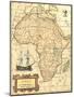 Africa Map-Vision Studio-Mounted Art Print