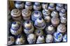 Africa, Morocco, Casablanca. Traditional handicraft market. Hand painted souvenir ceramics.-Cindy Miller Hopkins-Mounted Photographic Print