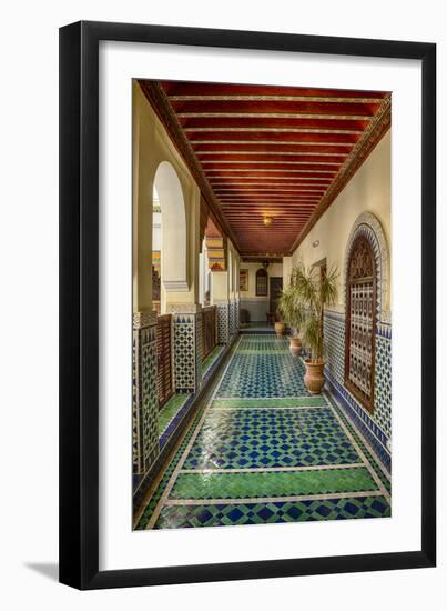 Africa, Morocco, Fes. Ornate and Colorful Hallway-Brenda Tharp-Framed Photographic Print