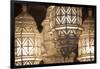 Africa, Morocco, Marrakesh. Close-Up of Ornate Metal Lanterns-Alida Latham-Framed Photographic Print