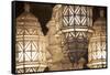 Africa, Morocco, Marrakesh. Close-Up of Ornate Metal Lanterns-Alida Latham-Framed Stretched Canvas