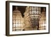 Africa, Morocco, Marrakesh. Close-Up of Ornate Metal Lanterns-Alida Latham-Framed Photographic Print