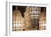 Africa, Morocco, Marrakesh. Close-Up of Ornate Metal Lanterns-Alida Latham-Framed Photographic Print